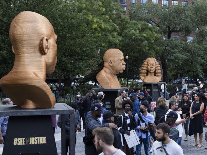 On the Union Square Public Art Installation feat.  Busts of John Lewis, Breonna Taylor, and George Floyd